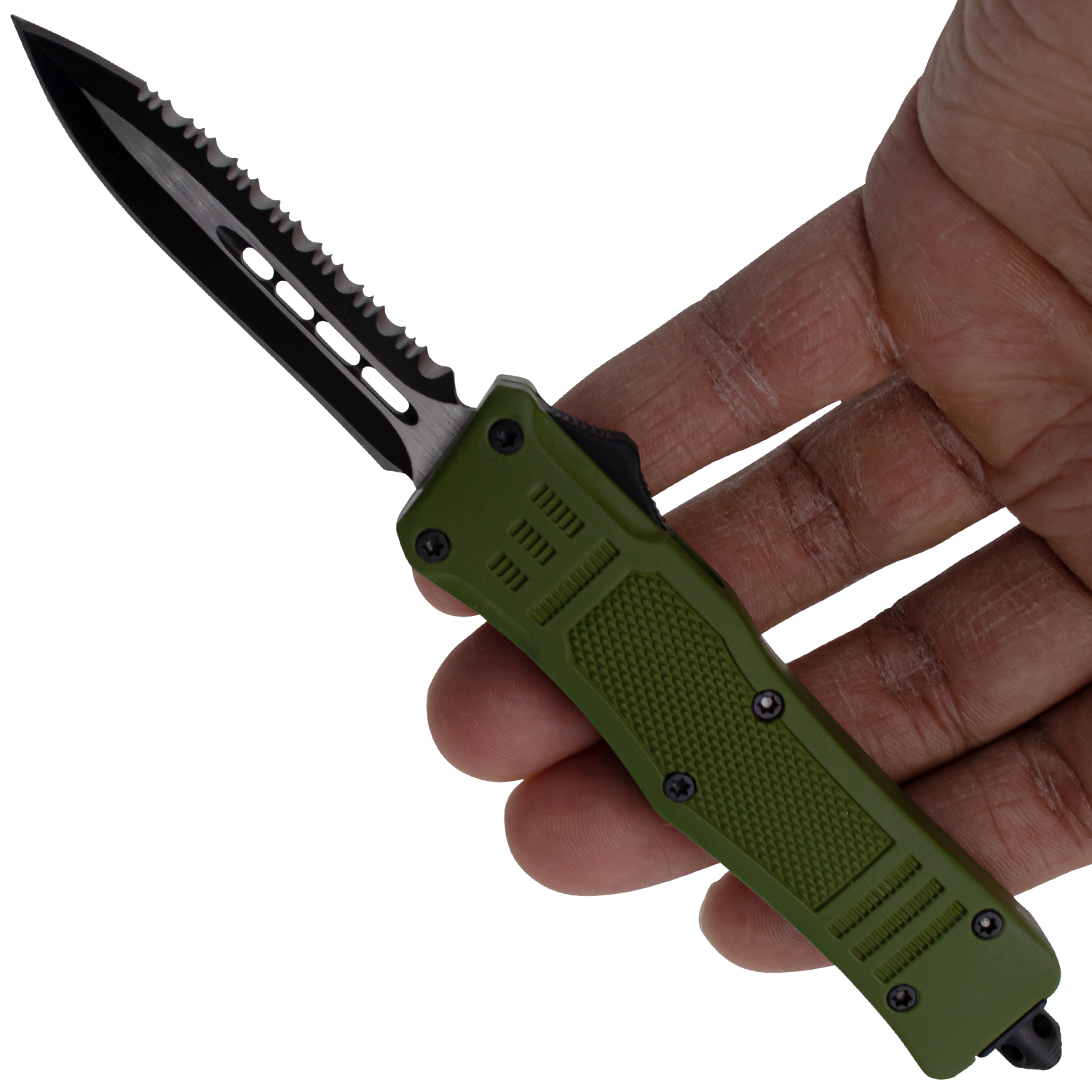 Covert OPS USA OTF Automatic Knife 7 Inch Overall Half Serrated OG